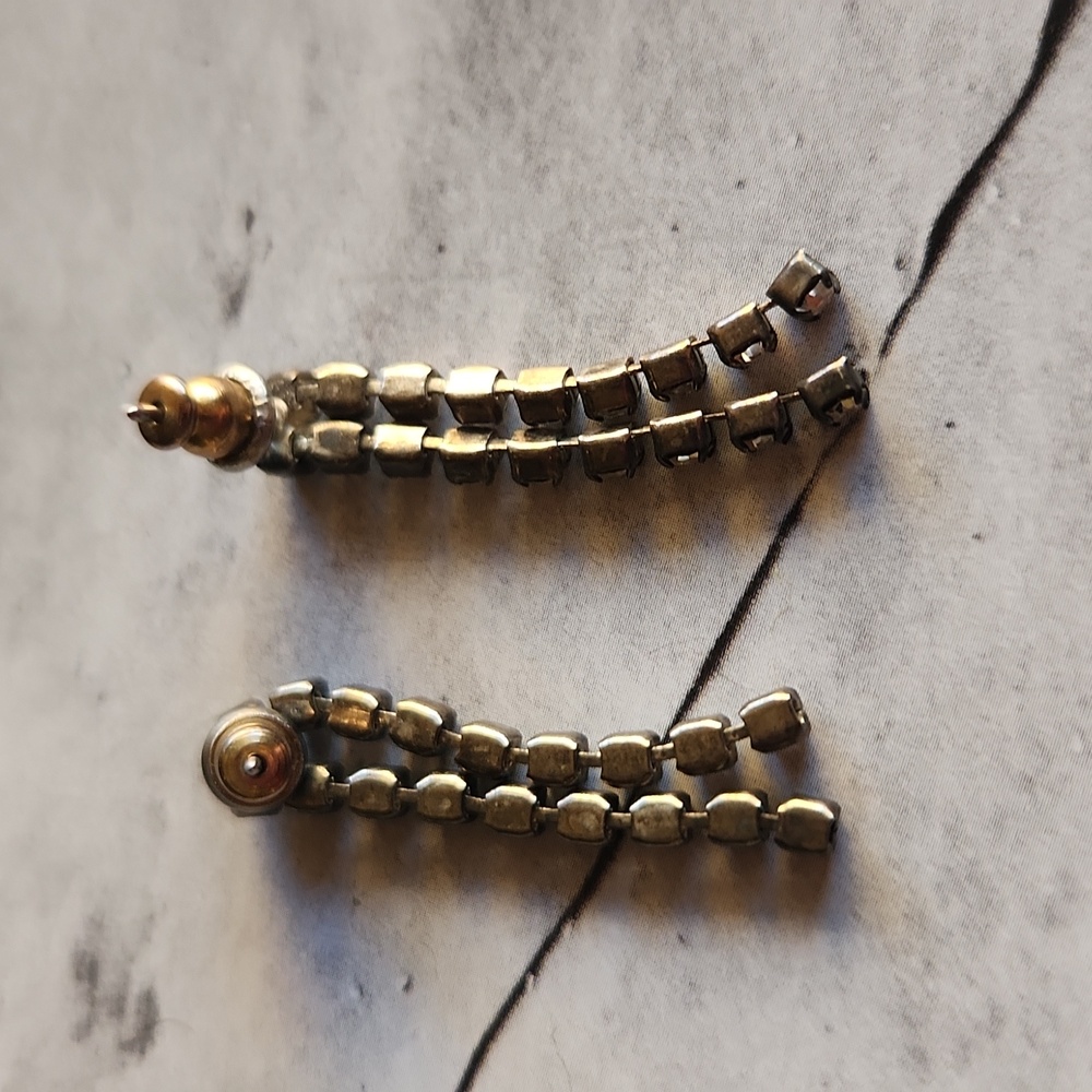 rhinestone drop earrings - Picture 5 of 7